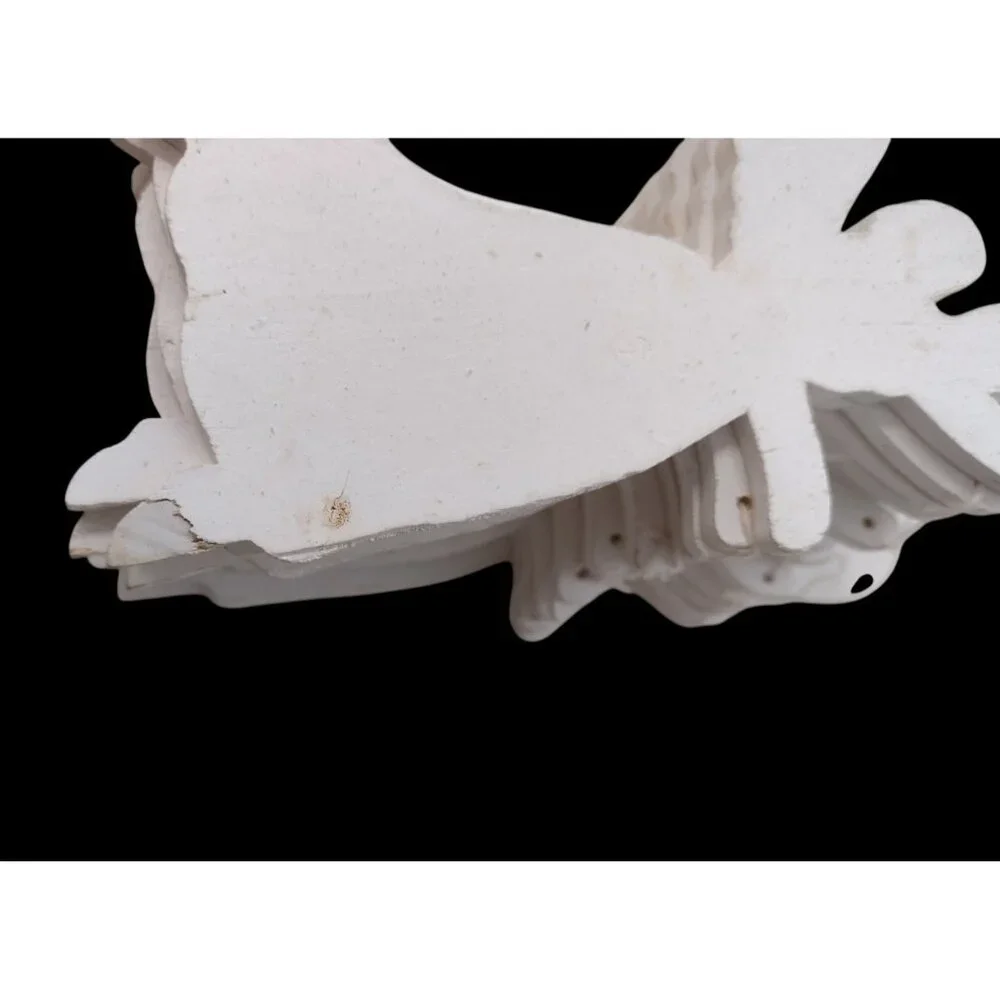 Wooden White Angel Figural String Garland 44